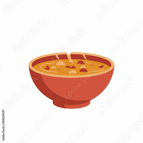 A warm bowl of hot soup perfect for the cold winter during chinese new year festivities, celebrating lunar new year with family and friends during the spring festival