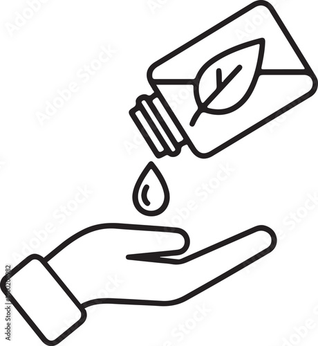 Vector illustration hand sanitizer drop