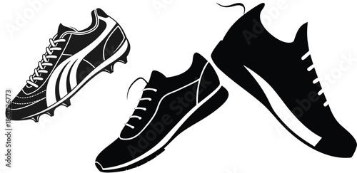 Running Shoe Icon. Vector ,sneaker stylized vector symbol set