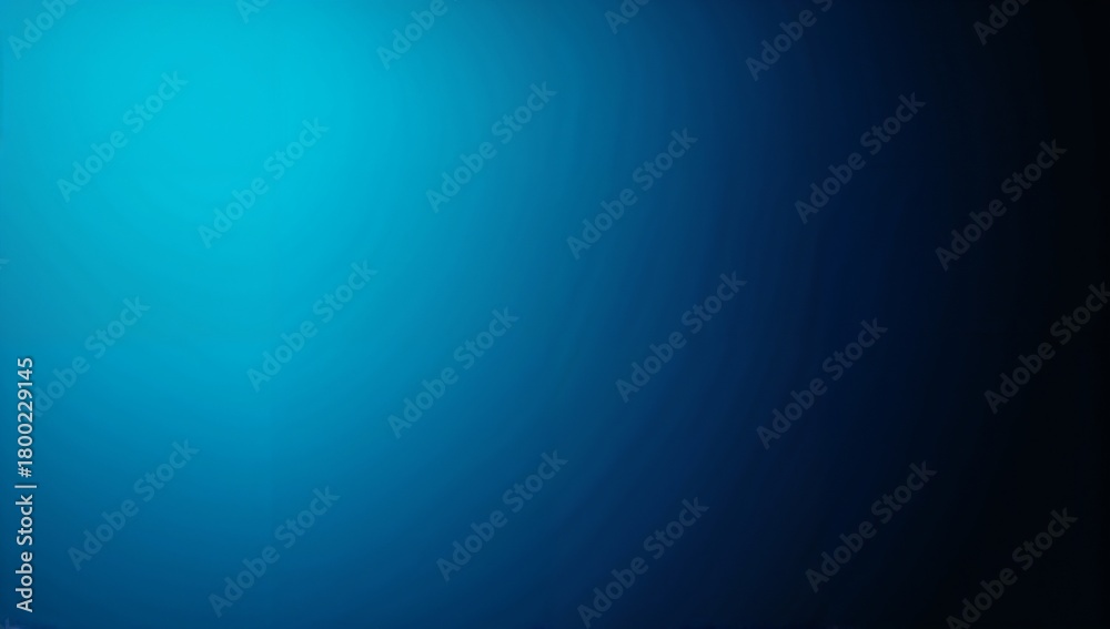 Obraz premium Gradient of blue shades fading from light turquoise to dark navy and black in the right corner