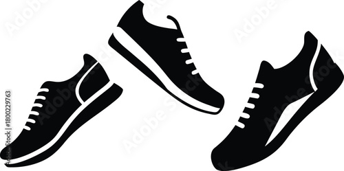 Running Shoe Icon. Vector ,sneaker stylized vector symbol set