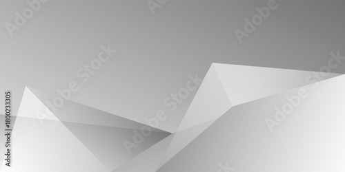 White and gray 3D triangle abstract background. texture modern decoration. vector illustration