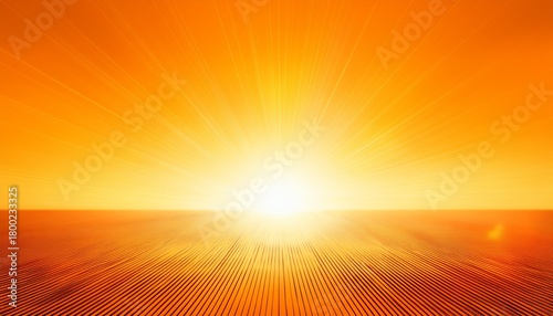 Abstract Orange Energy Background With Summer Sun Rays And Lens Flare 3D Illustration Sun Flare Gradient Backdrop Template For Web Banner And Backplate For Merchandise Copy Space And Product Showcase