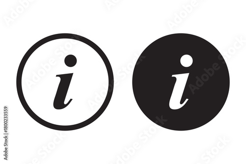 Info icons set. I symbol for information icon info. Information icon collection. Circle information icons signs. Information info simple vector icon. 