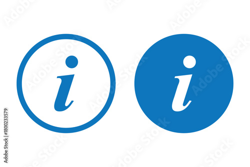Info icons set. I symbol for information icon info. Information icon collection. Circle information icons signs. Information info simple vector icon. 