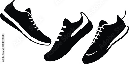 Running Shoe Icon. Vector ,sneaker stylized vector symbol set