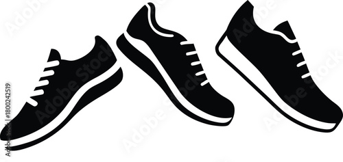 Running Shoe Icon. Vector ,sneaker stylized vector symbol set