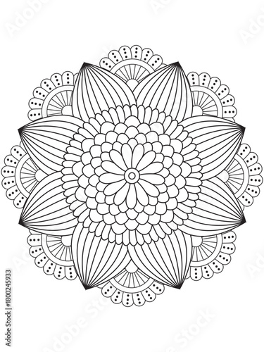 PrintVector abstract mandala pattern flower coloring pages for adules