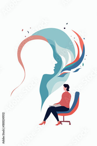 A surreal illustration of a person’s mind opening to reveal an inner figure carving stone, symbolizing self-discovery, transformation, and the power of inner creation.