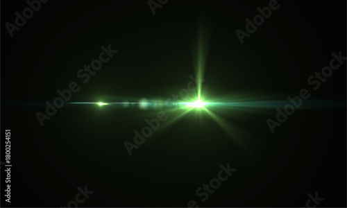 Green light flare effect background design for digital art and photography projects resource image