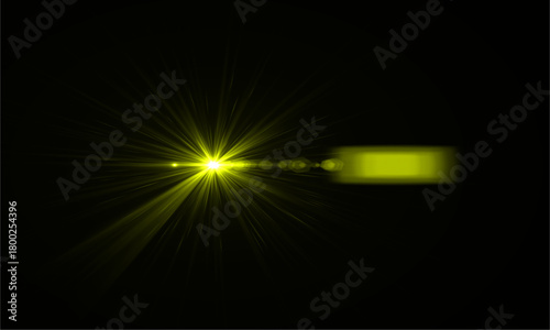 Download yellow lens flare light effect overlay bright starburst for video editing resource