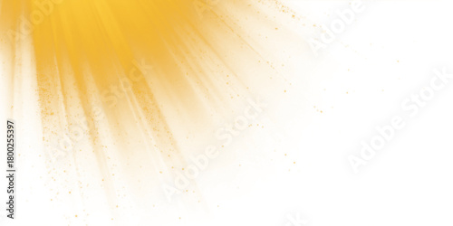Abstract yellow sun rays light leak effect background for summer sunshine concept design