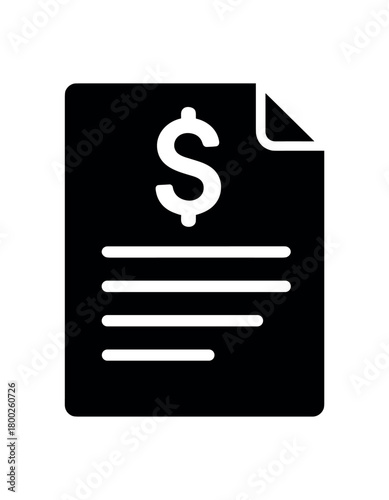 statement flat black solid vector illustration isolated on white background