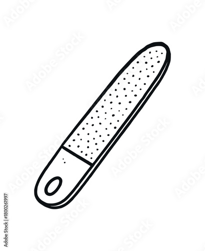 handdrawn cute doodle style nail file vector line illustration