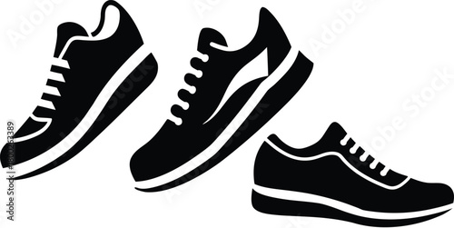 Running Shoe Icon. Vector ,sneaker stylized vector symbol set