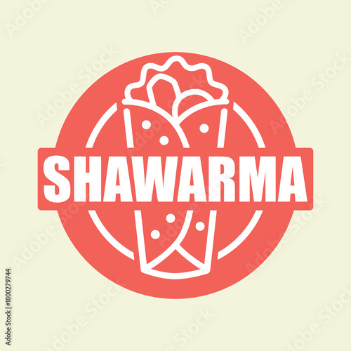 Simple Outline Shawarma Kebab Logo Design.eps