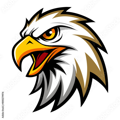 Fierce eagle head mascot vector illustration Vector