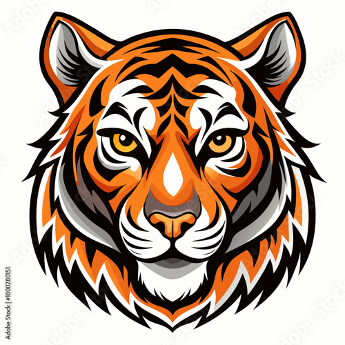 Fierce tiger head vector illustration Vector
