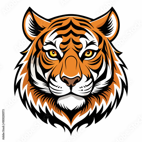 Fierce tiger head mascot vector illustration Vector