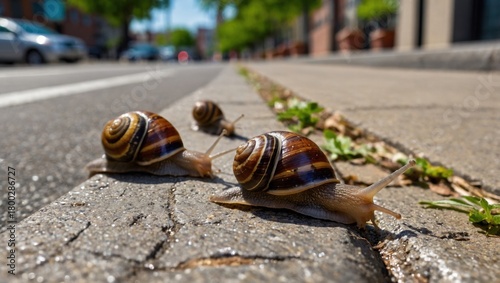 Snails on the road