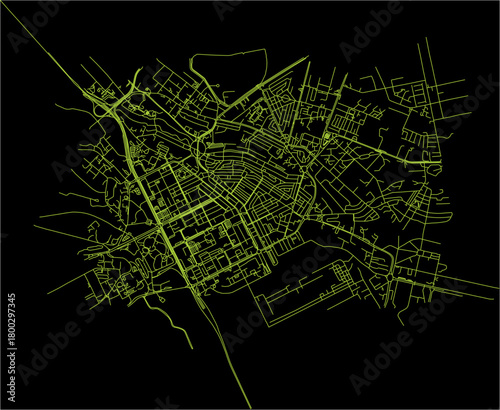 Nairobi City CBD Urban Road Network Vector Map
