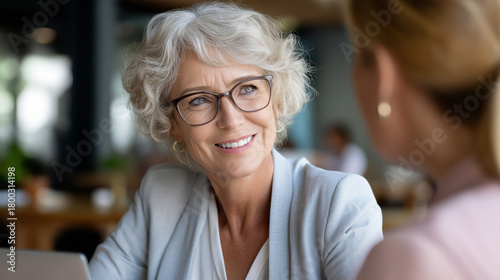 Two faceless women in conversation focus on attentive listening professional discussion trust and communication concept modern workplace interaction business counseling