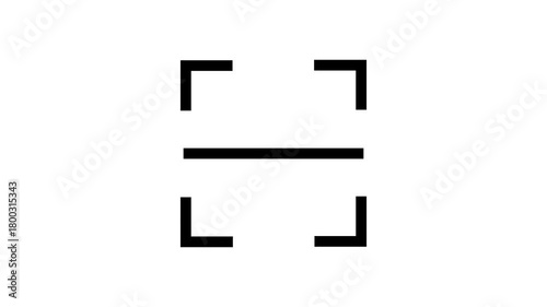 Digital scan line icon animation isolated on white background.