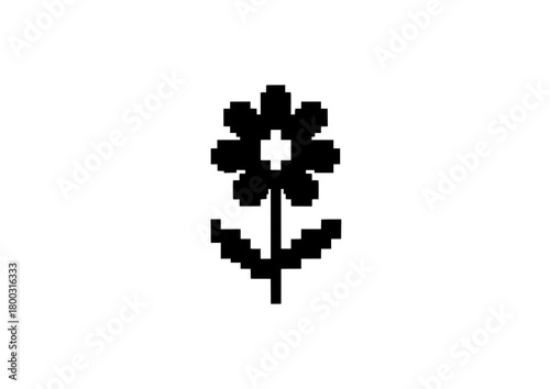 Vibrant sunflower, cheerful mood, graphic illustration, bright blue background