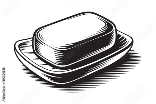 Vintage style soap bar resting on a dish