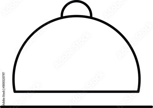 Food cloche icon, serving dome
