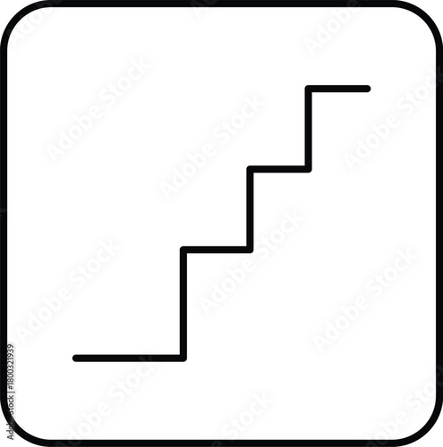 Outline of stairs going up