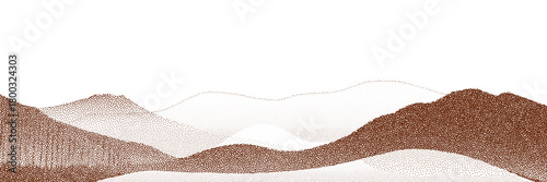 Gradient dots and coal shadow paint effect.