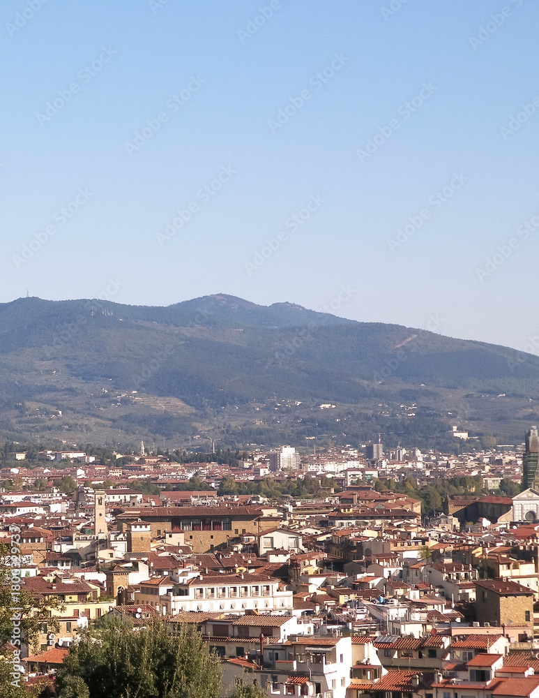 Fototapeta premium View of the suburbs of Florence.