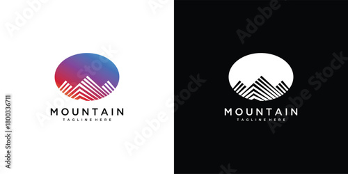 mountain logo vector icon illustration.	