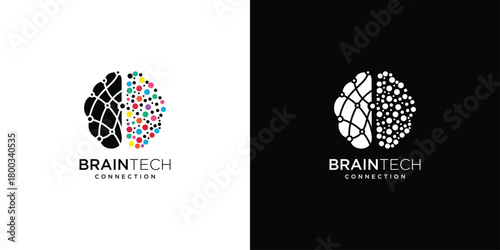 Brain logo design template. Brain logo icon