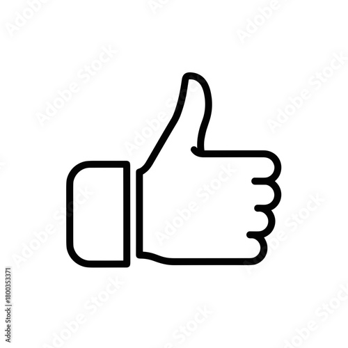 Thumbs up icon symbolizing approval and positivity