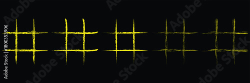 Hashtag icon set. Hashtag sign and symbol. Hashtag icon seo search engine optimization icon. Hashtag icon set for web and mobile. Hashtag icon collection. Hand drawn brush stroke dirty art hashtag set