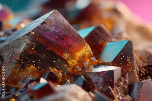 A cluster of vibrant, multi...