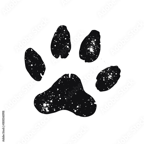 Black and white paw print silhouette on white background, pet ownership and animal care permissions in legal documentation