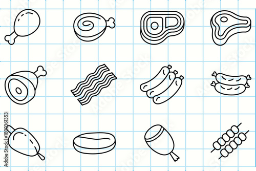 Meat icons