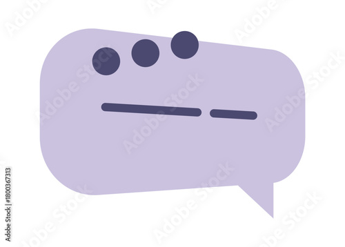Message application speech bubble design