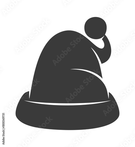 Xmas hat Santa headwear silhouette