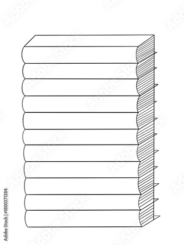 black and white line art book illustration