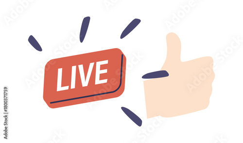 Live streaming like gif symbol