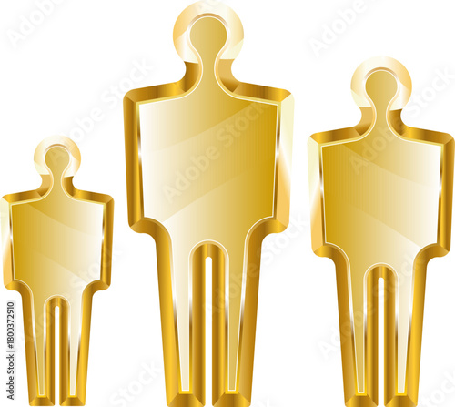 Board of Directors gold icon. Isolated on transparent background.