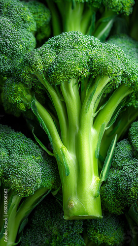 An endless field of fresh broccoli florets filling the entire frame, creating a vibrant green vegetable background that evokes abundance, harvest, and agricultural production.
