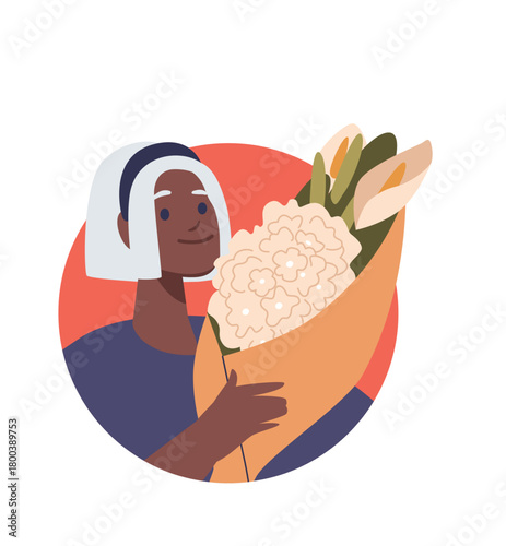 Trendy fashion senior lade avatar