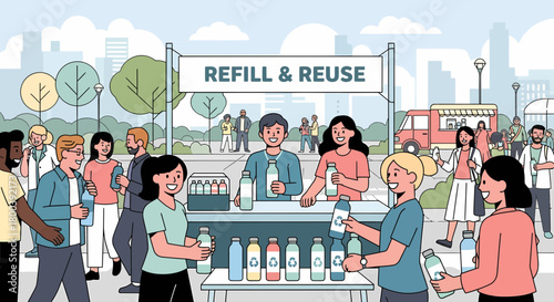 Community Embraces Sustainable Living Through Refilling And Reusing