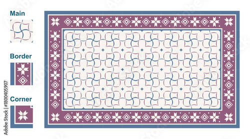 Elegant Geometric Pattern Design for Textile Background and Interior Decoration Projects