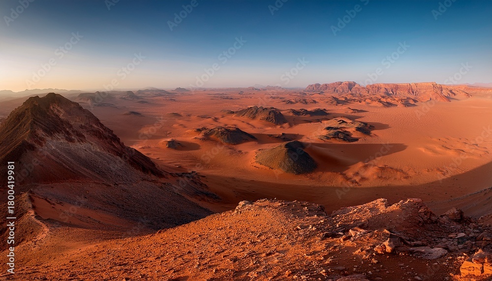 Naklejka premium The Vast Expanse Of Mars Outer Landscape